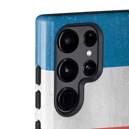 Costa Rican Flag Distressed Galaxy S22 Ultra Pro Case